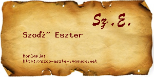 Szoó Eszter névjegykártya