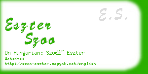 eszter szoo business card